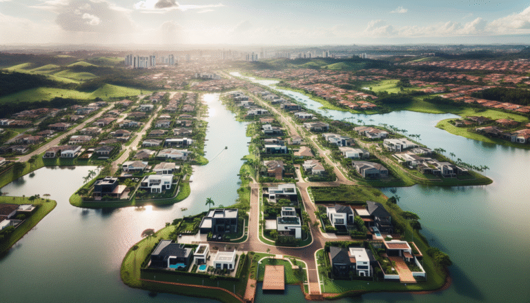 Vista aérea do condomínio Damha em São José do Rio Preto.